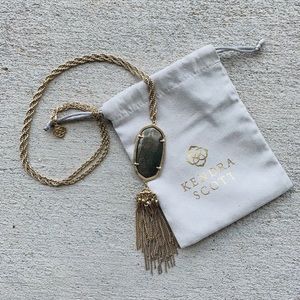 Kendra Scott Rayne Long Pendant (Pyrite)